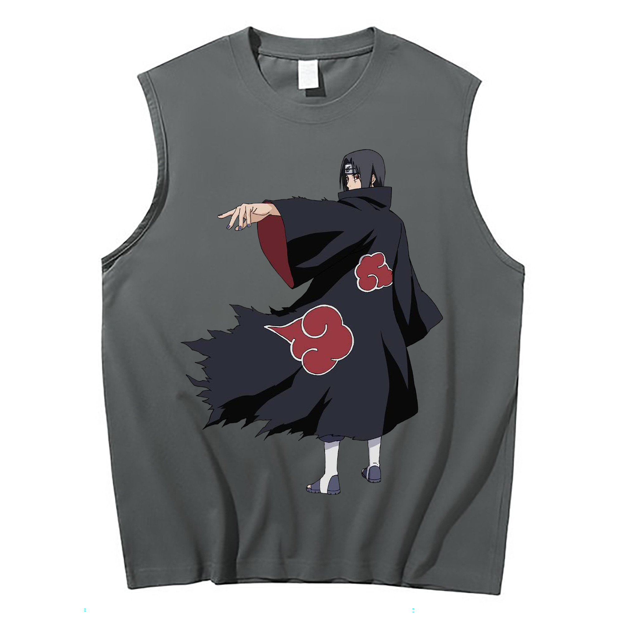 （画像用） NARUTO -ナルト- うちは イタチ Uchiha Itachi コットン100％タンクトップ（フロントプリント）